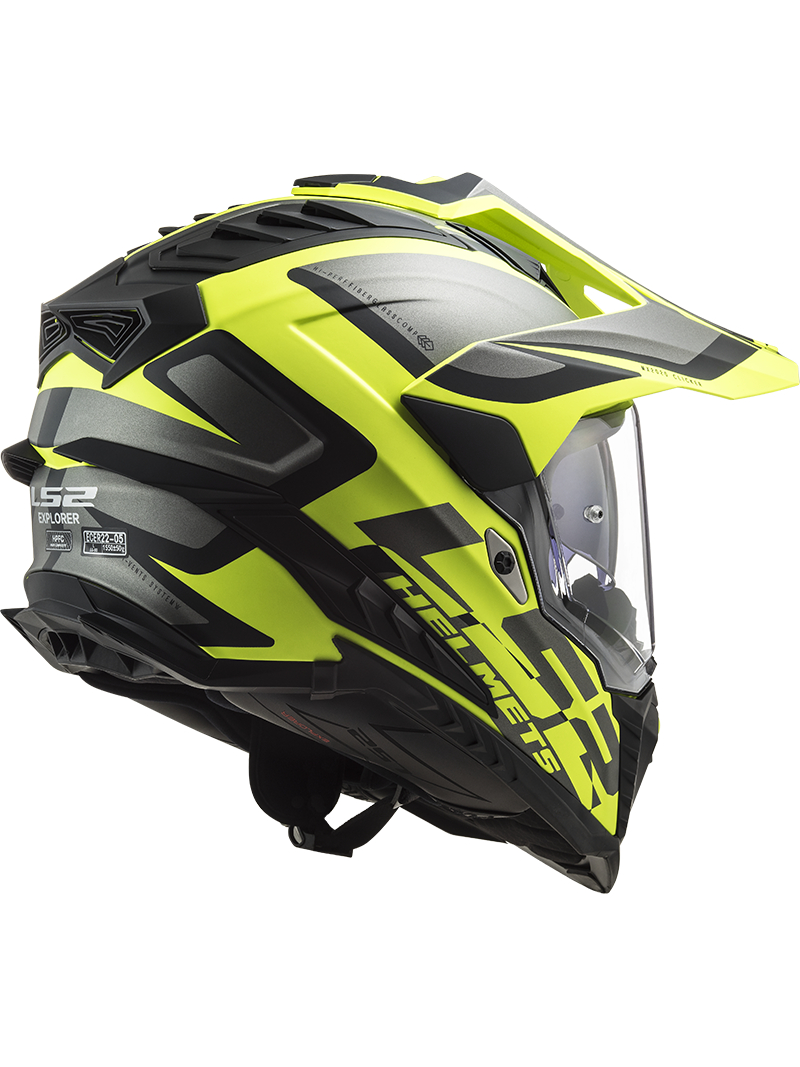 LS2 MX701 EXPLORER ALTER MATT BLACK H-V YELLOW 4