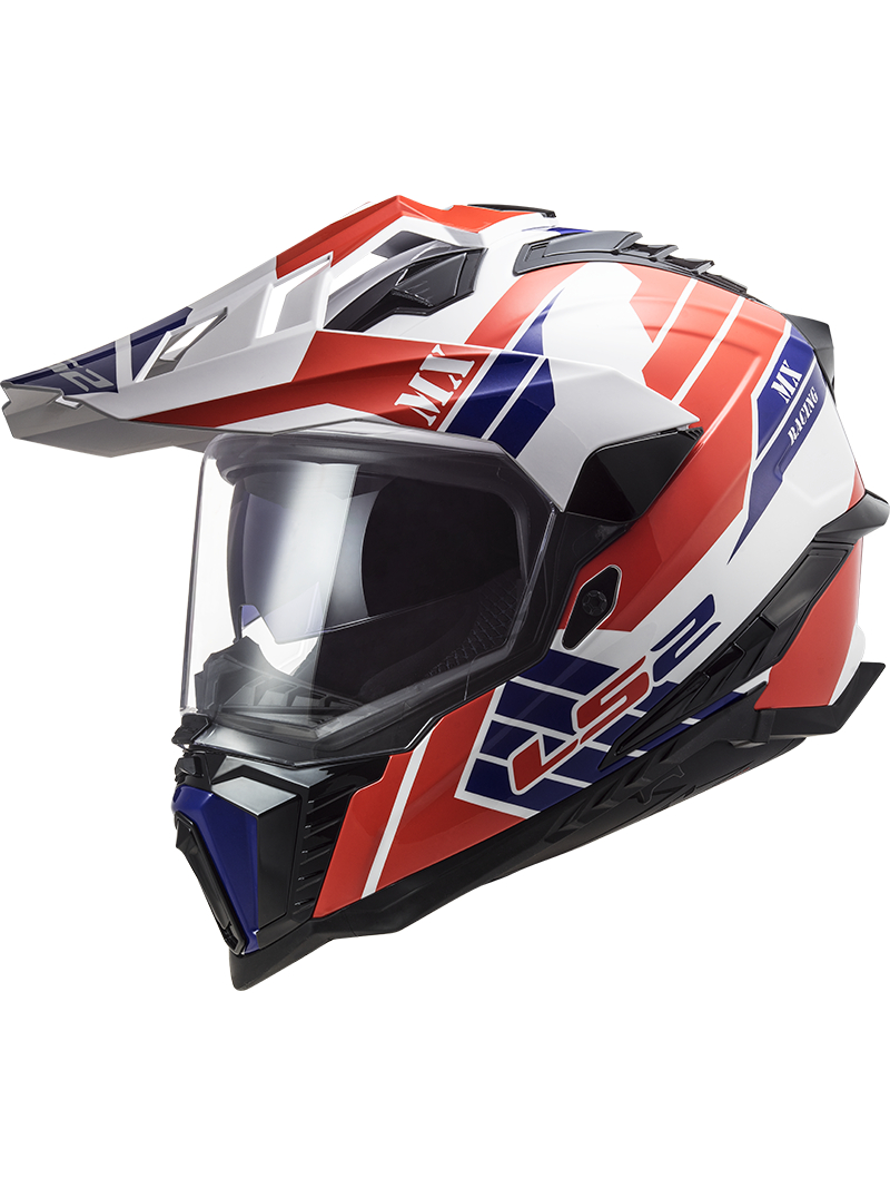LS2 MX701 EXPLORER ATLANTIS G.WHITE RED BLUE LS2 MX701 EXPLORER ATLANTIS G.WHITE RED BLUE
