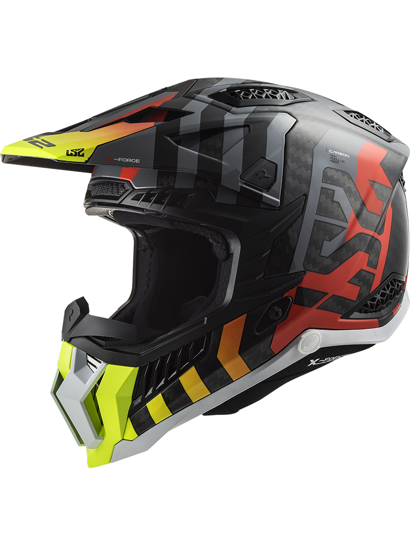 LS2 MX703 C X-FORCE BARRIER H-V YELLOW RED-06 LS2 MX703 C X-FORCE BARRIER H-V YELLOW RED-06