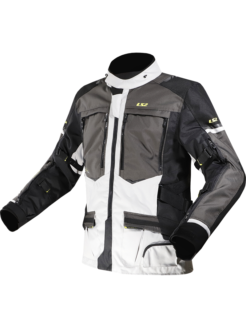LS2 NORWAY MAN JACKET BLACK GREY YELLOW 2