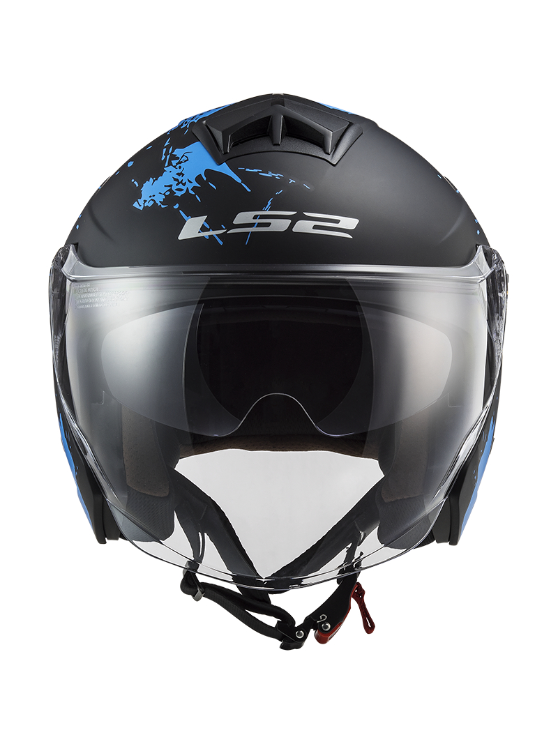 LS2 OF573 TWISTER II XOVER MATT BLACK BLUE 7 LS2 OF573 TWISTER II XOVER MATT BLACK BLUE 7