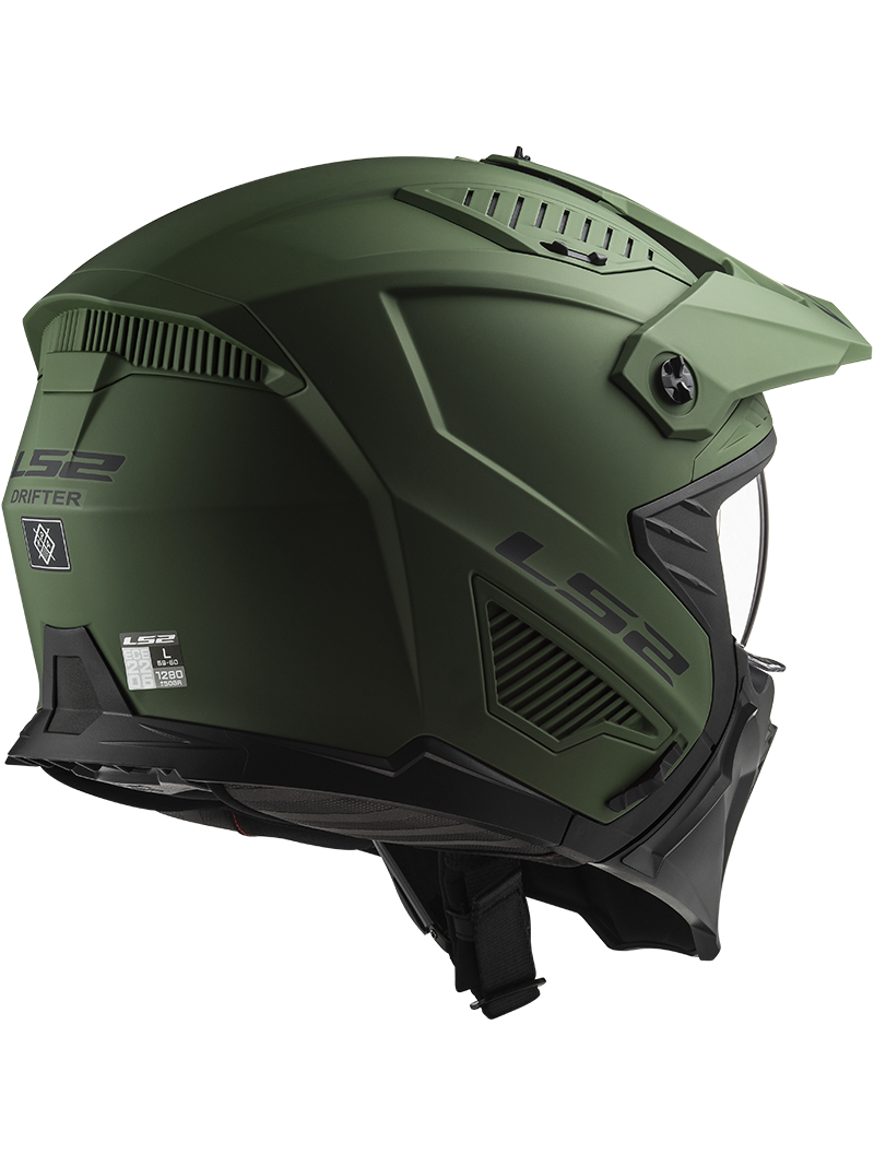 LS2 OF606 DRIFTER SOLID MATT MILITARY GREEN-06 3