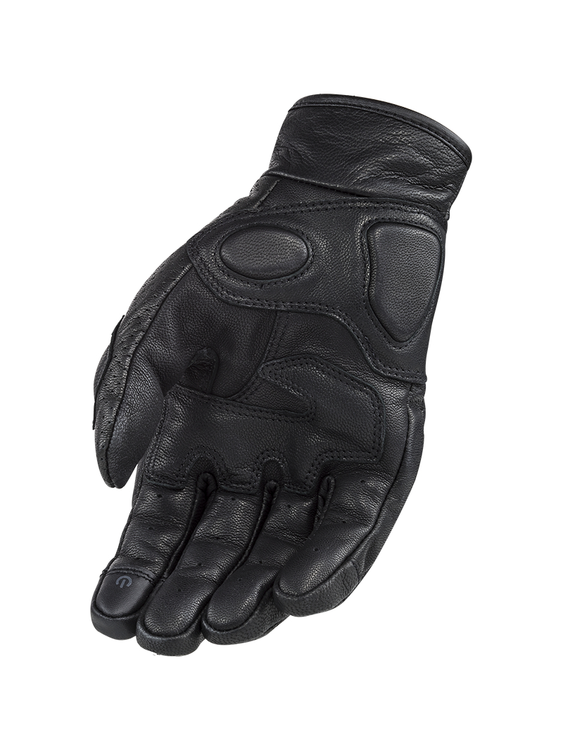 LS2 RUST MAN GLOVES BLACK LEATHER 1