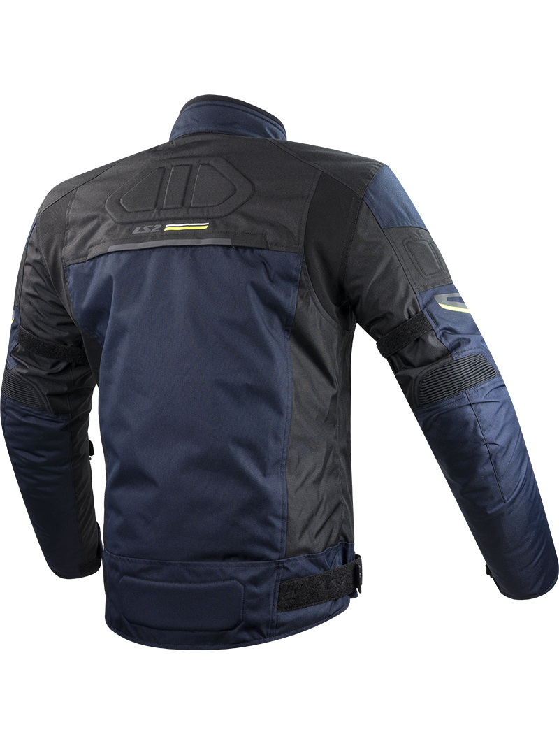 LS2 SHADOW MAN JACKET BLUE BLACK H-V YELLOW 1