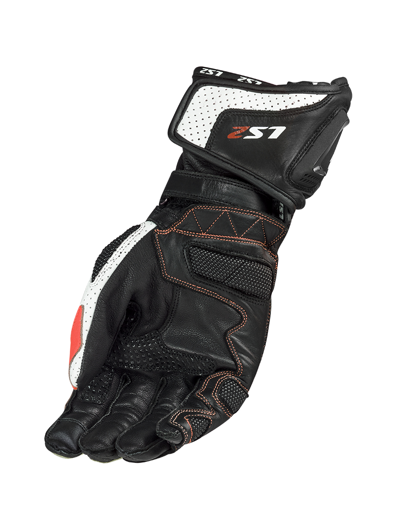 LS2 SWIFT RACING GLOVES BLACK WHITE RED 1