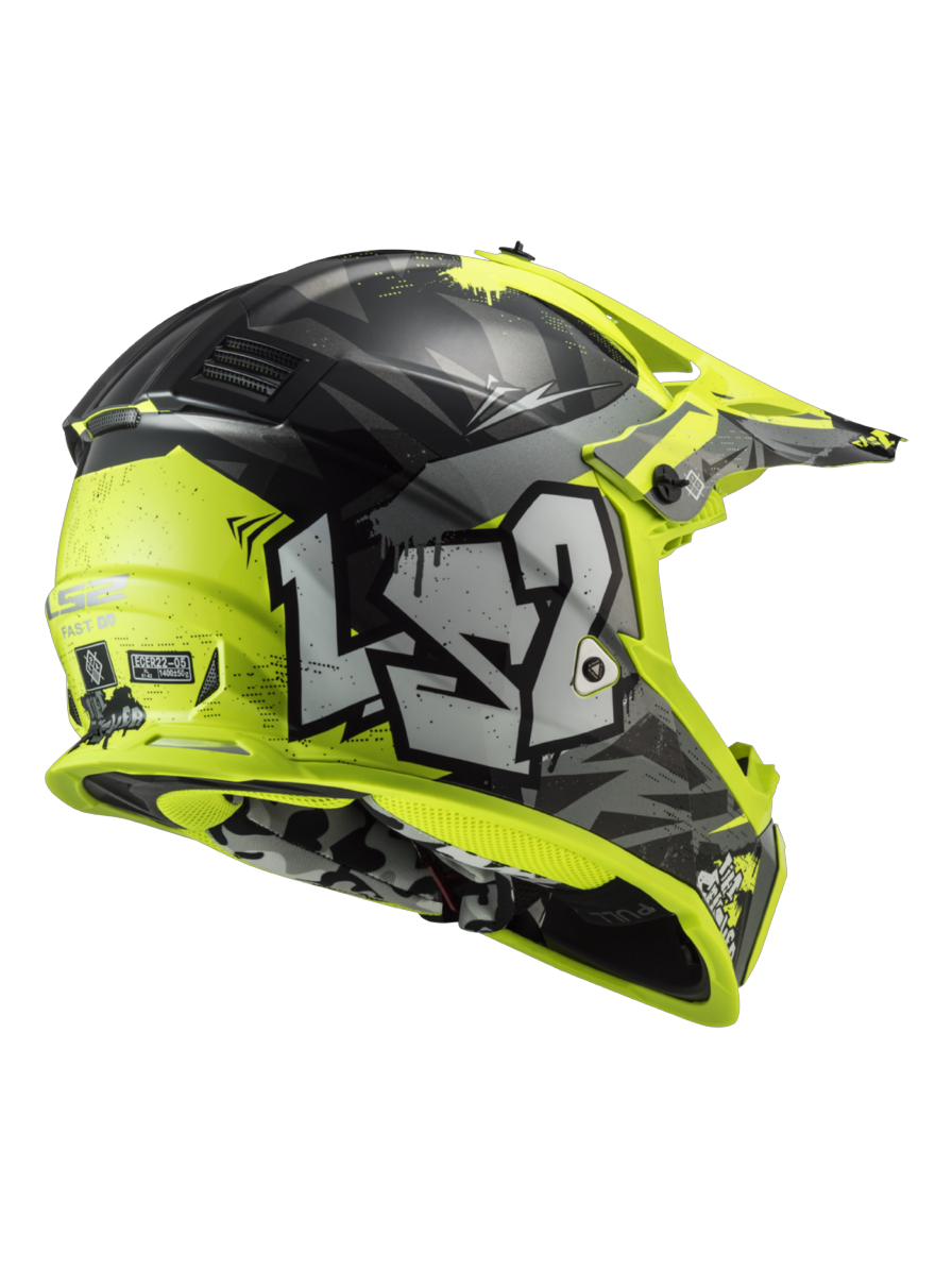 LS2 MX437 FAST EVO MINI II CRUSHER BLACK YELLOW-06 3 LS2 MX437 FAST EVO MINI II CRUSHER BLACK YELLOW-06 3