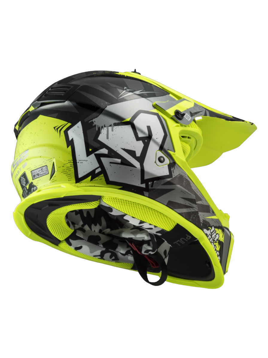 LS2 MX437 FAST EVO MINI II CRUSHER BLACK YELLOW-06 4
