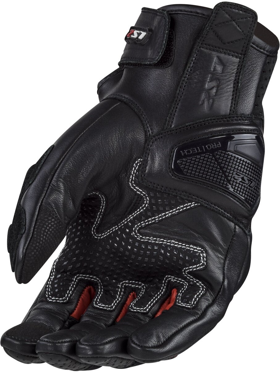 LS2 SPARK 2 LEATHER MAN GLOVES BLACK RED 1 LS2 SPARK 2 LEATHER MAN GLOVES BLACK RED 1
