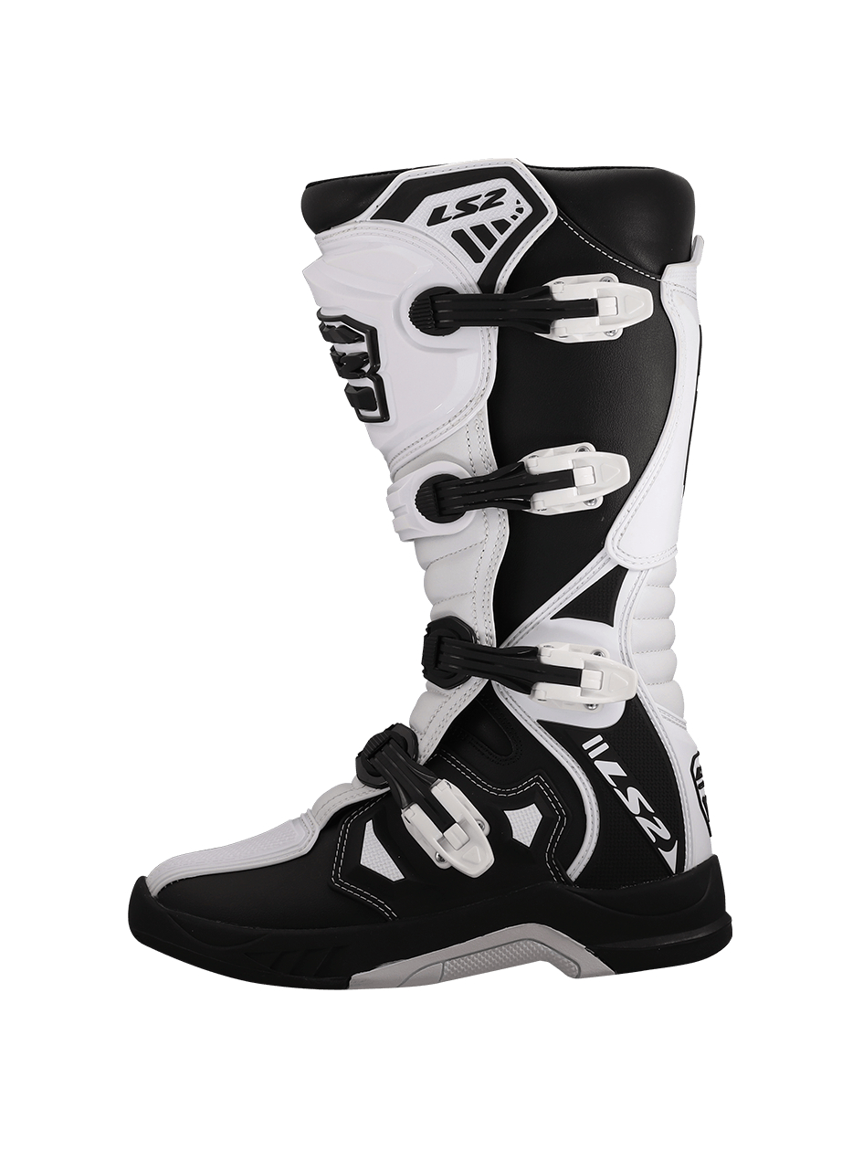 LS2 RAPTOR MAN BOOTS BLACK WHITE 5