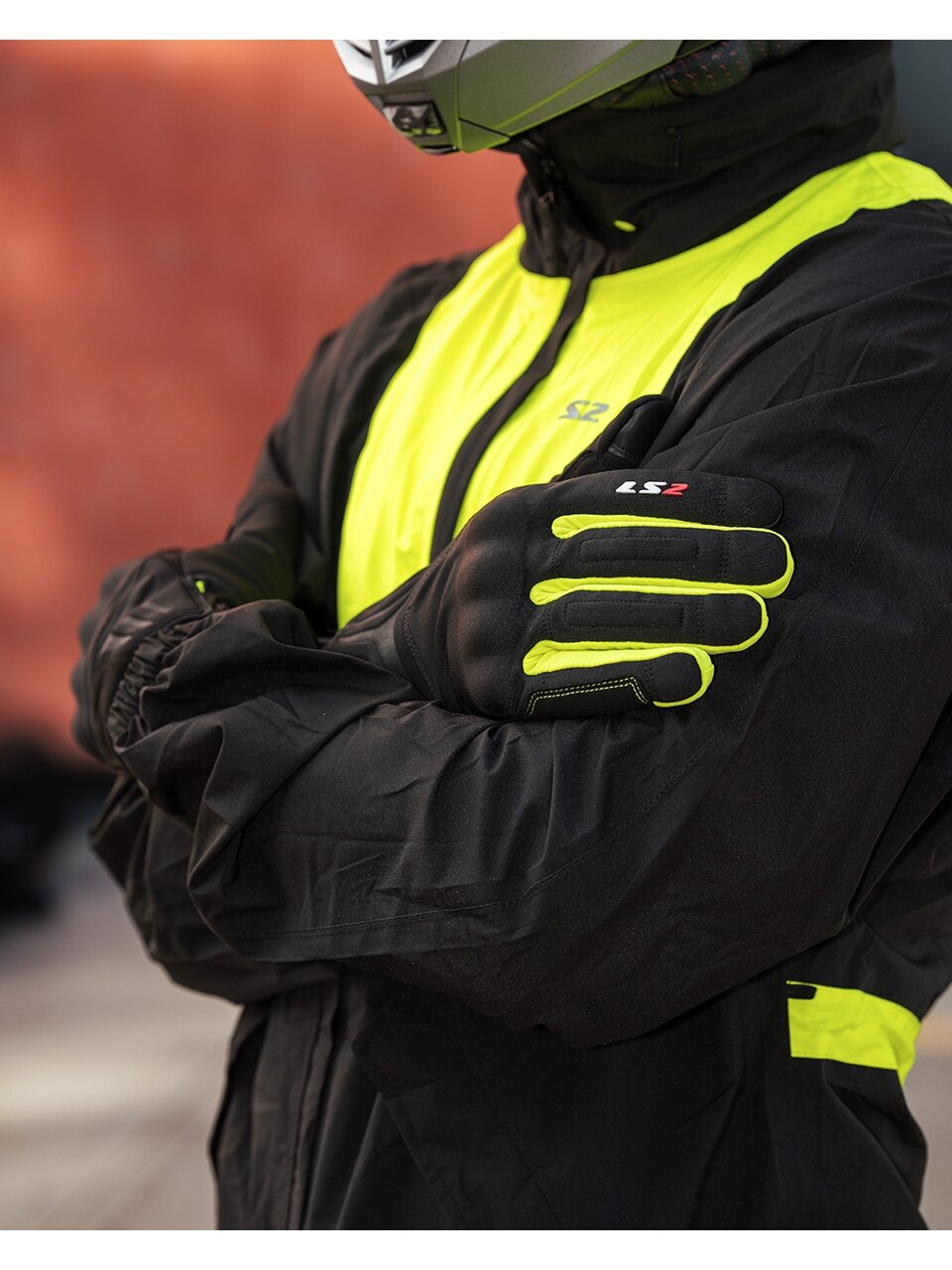 LS2 JET 2 MAN GLOVES BLACK H-V YELLOW 1 LS2 JET 2 MAN GLOVES BLACK H-V YELLOW 1