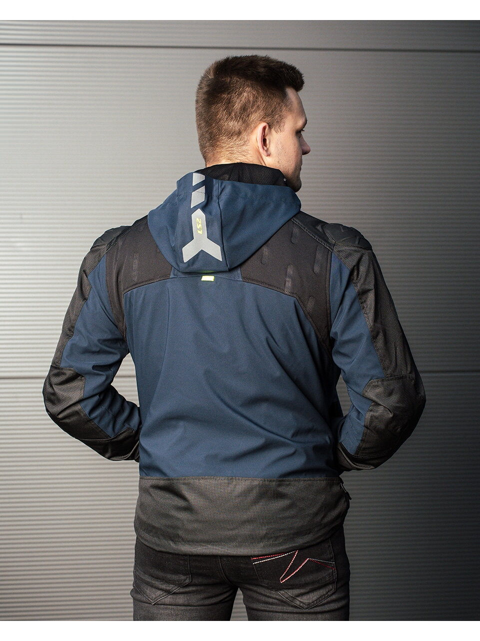 LS2 ZIRCONIUM MAN JACKET BLUE BLACK H-V YELLOW 8
