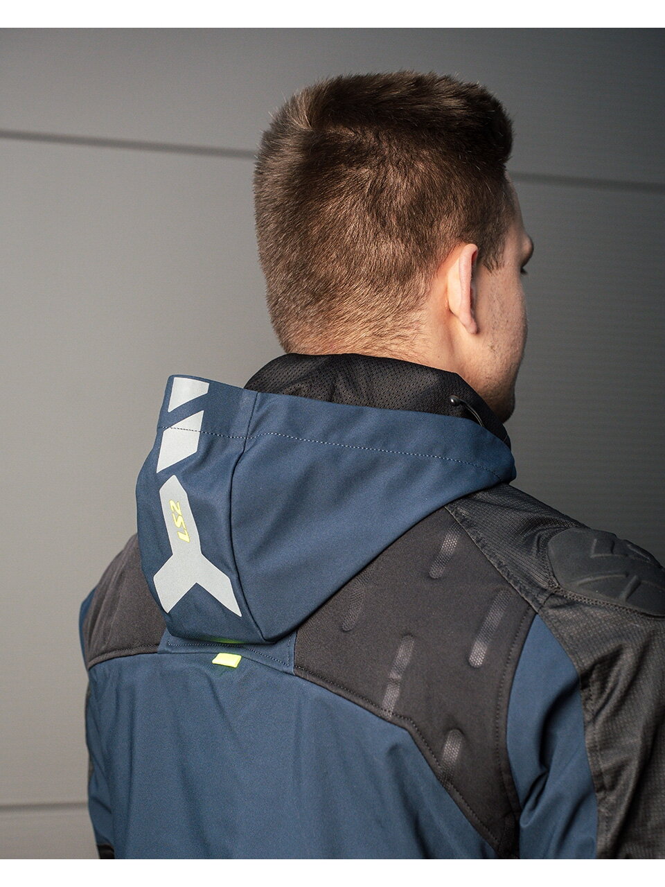 LS2 ZIRCONIUM MAN JACKET BLUE BLACK H-V YELLOW 9