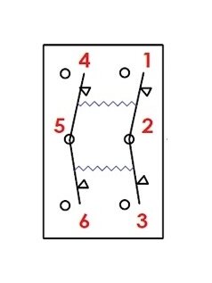 Marina R switch without toggle/LED (ON)-OFF-(ON) 1