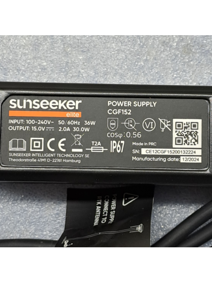 Maitinimo šaltinis 2A Sunseeker vejos robotų RTK antenai 1 Maitinimo šaltinis 2A Sunseeker vejos robotų RTK antenai 1