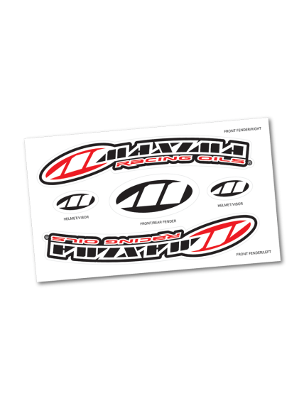 MAXIMA Decal Sheet - Factory Front Fender MX 15 mil MAXIMA Decal Sheet - Factory Front Fender MX 15 mil