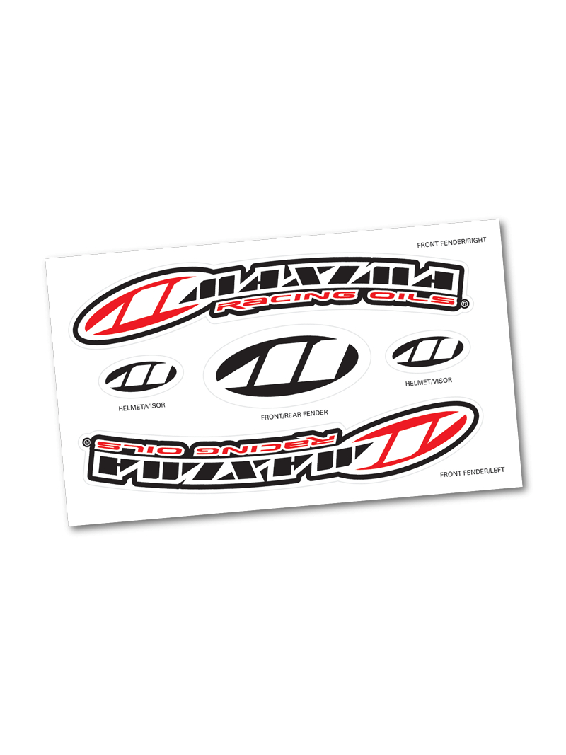 MAXIMA Decal Sheet - Factory Front Fender MX 15 mil MAXIMA Decal Sheet - Factory Front Fender MX 15 mil