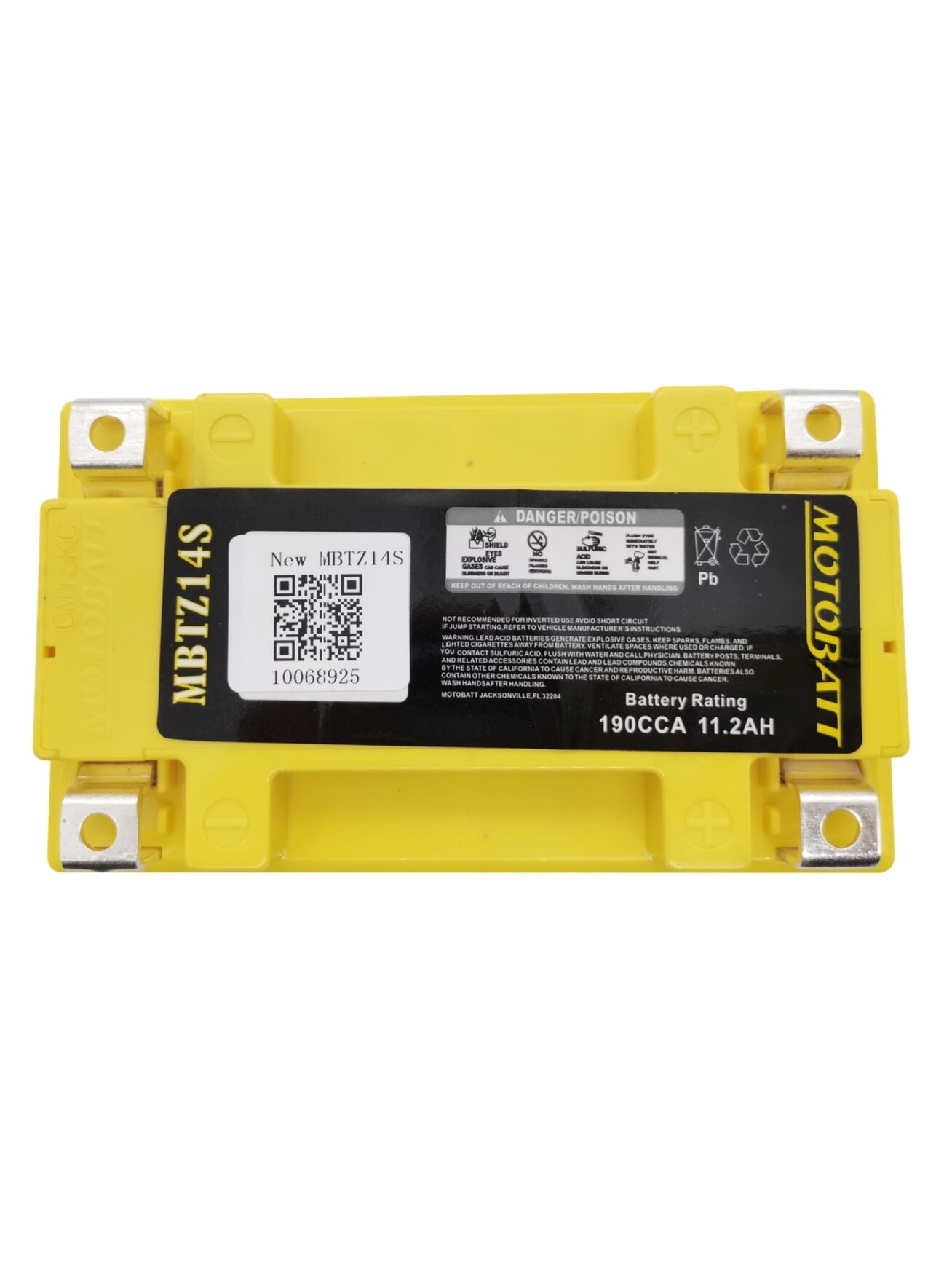 Motobatt MBTZ14S battery 2 Motobatt MBTZ14S battery 2