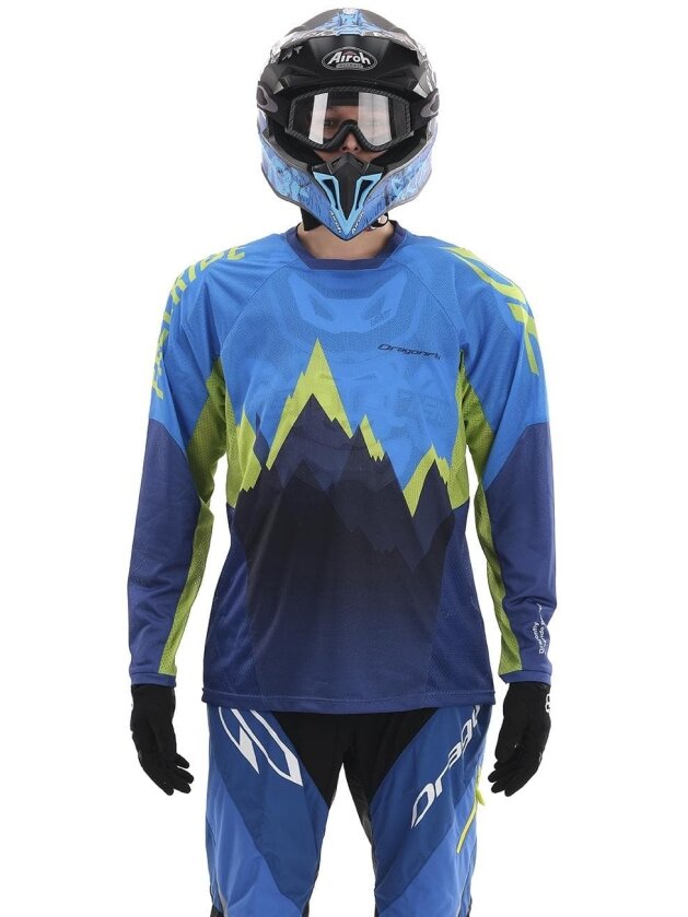 MOTO MARŠKINĖLIAI DRAGONFLY ENDURO FREERIDE MĖLYNI