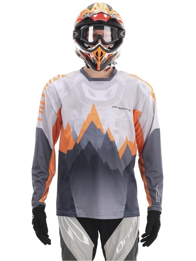 MOTO MARŠKINĖLIAI DRAGONFLY ENDURO FREERIDE PILKI