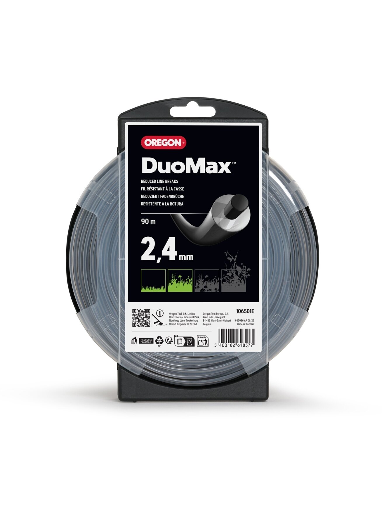 Oregon DuoMax pjovimo valas 2,4mm/90m