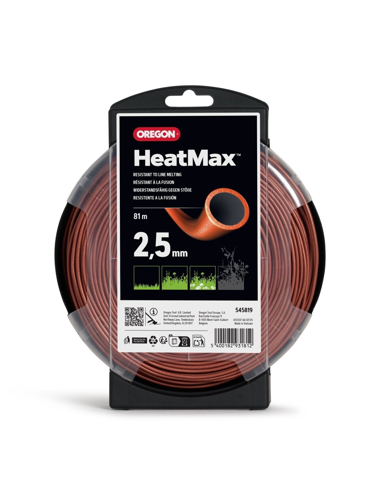 Oregon HeatMax pjovimo valas 2,5mm/81m