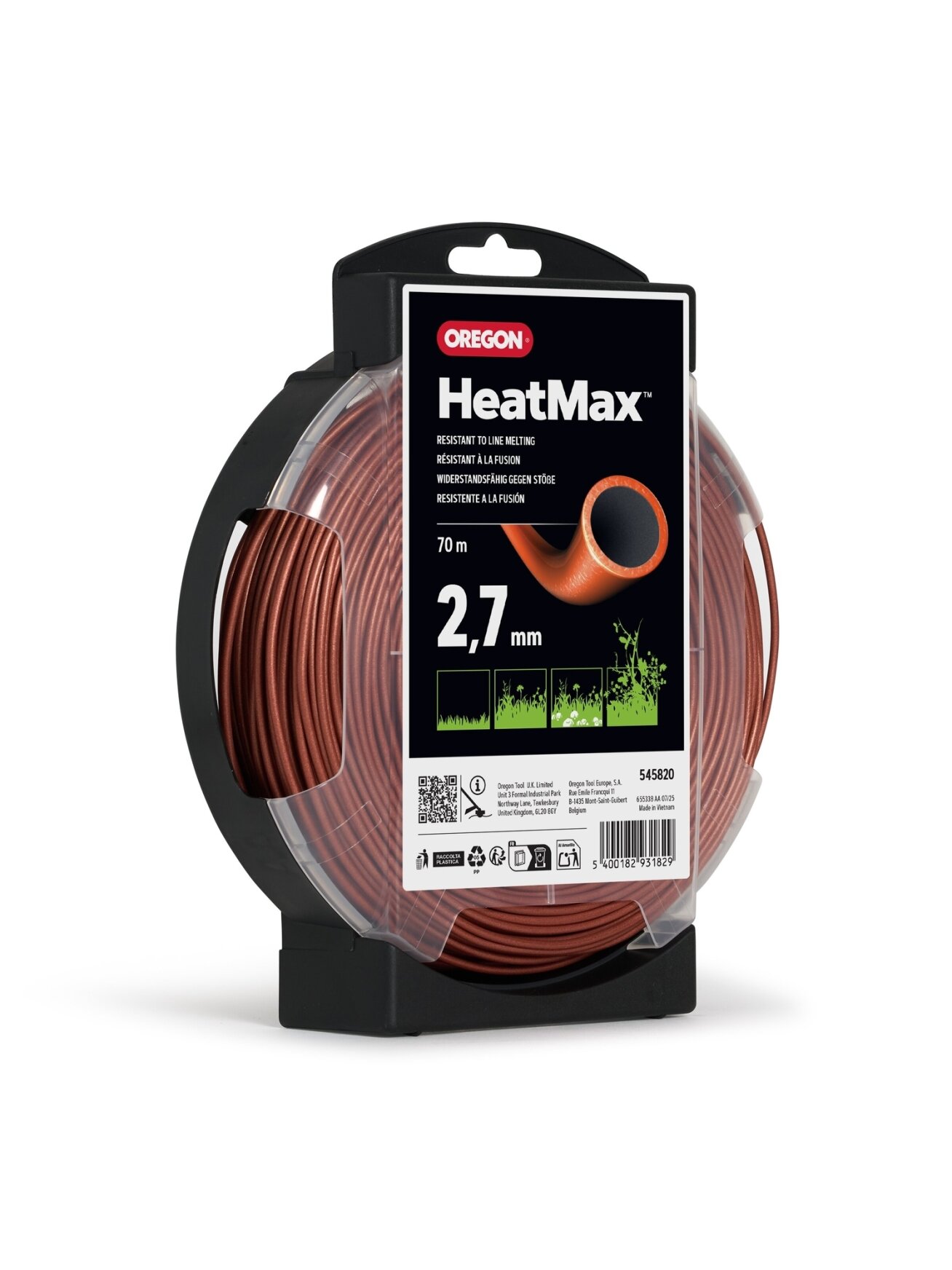 Oregon HeatMax pjovimo valas 2,7mm/70m 1 Oregon HeatMax pjovimo valas 2,7mm/70m 1