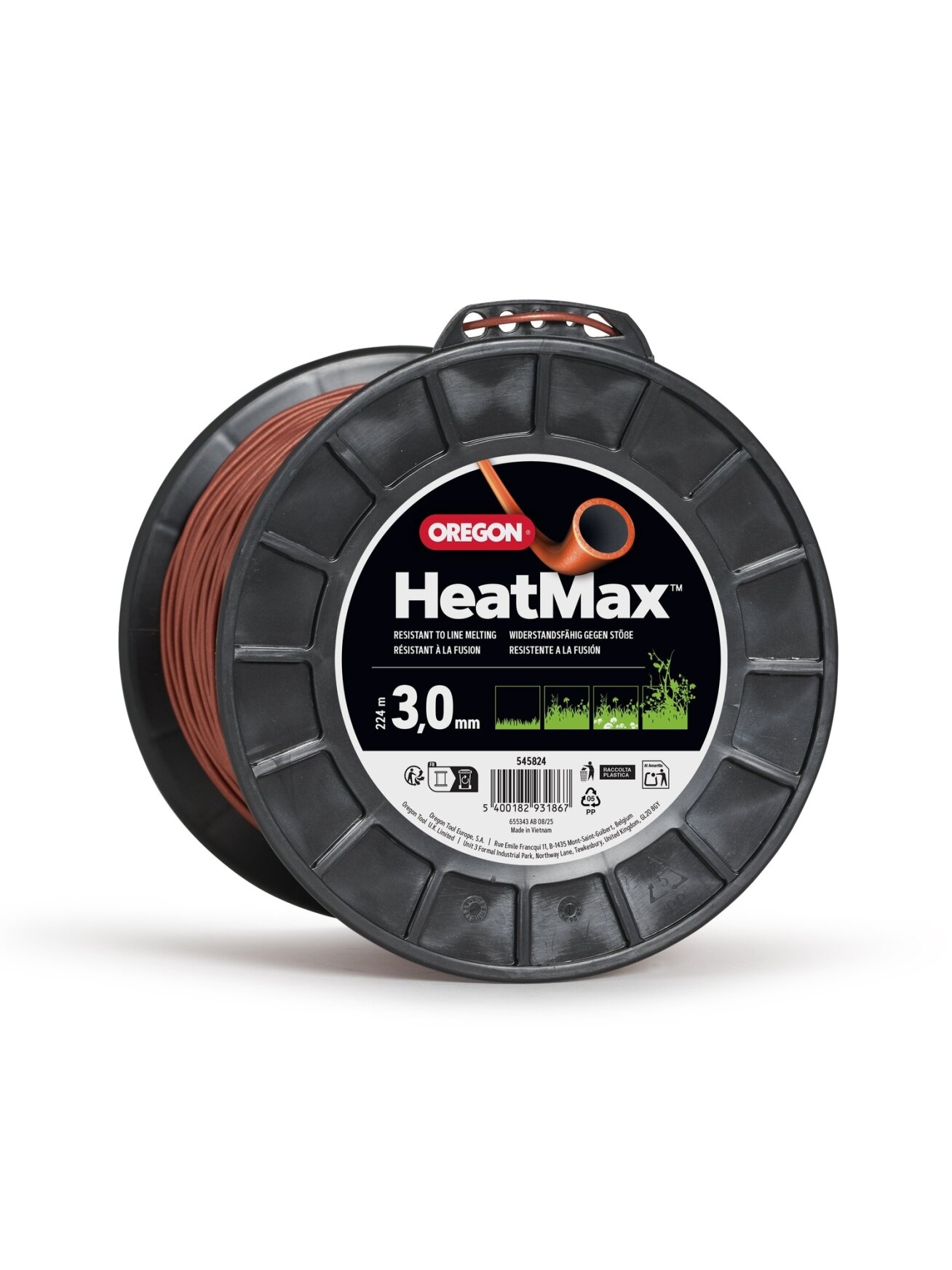 Oregon HeatMax pjovimo valas 3,0mm/224m Oregon HeatMax pjovimo valas 3,0mm/224m
