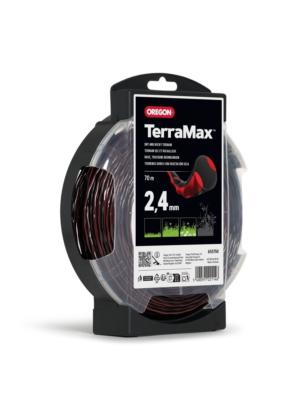Oregon Terramax pjovimo valas 2,4mm/70m 1 Oregon Terramax pjovimo valas 2,4mm/70m 1