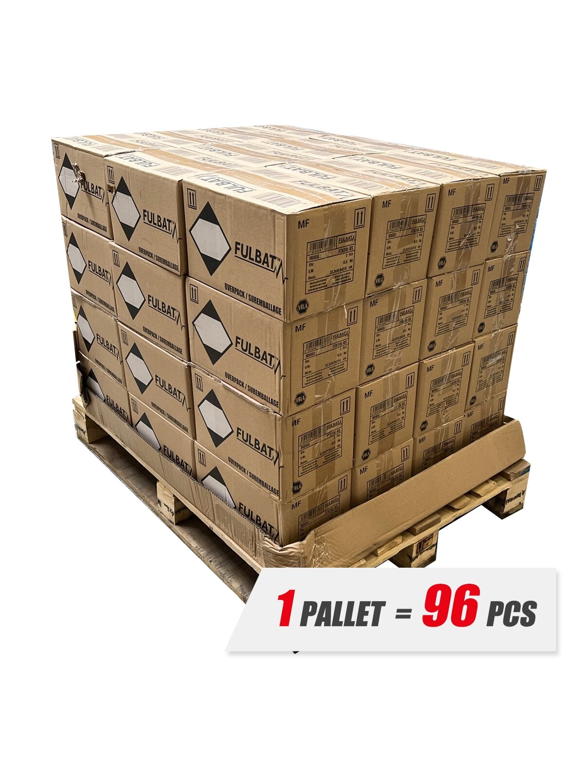 PALLET OF 96 PCS FULBAT Battery 12V/18Ah FTX20L-BS (YTX20L-BS) Linhai 300-800, TGB 325-1000, CAN-AM