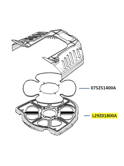 Peilio apsauga vidinė iš plastiko (L29Z01800A) Peilio apsauga vidinė iš plastiko (L29Z01800A)