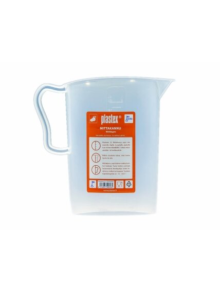 Plastex Pitcher with scale 2L Plastex Pitcher with scale 2L