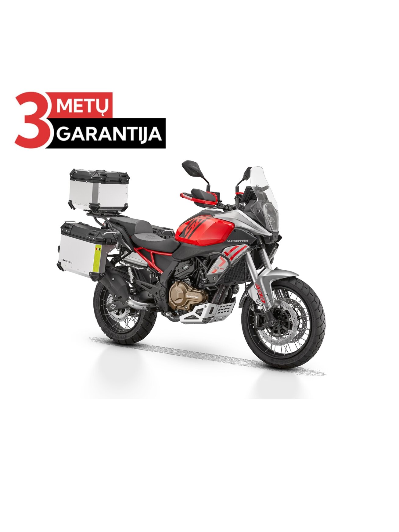 QJMOTOR SRT 600 SX SU DAIKTADĖŽĖMIS RAUDONA/SIDABRINĖ PILKA QJMOTOR SRT 600 SX SU DAIKTADĖŽĖMIS RAUDONA/SIDABRINĖ PILKA