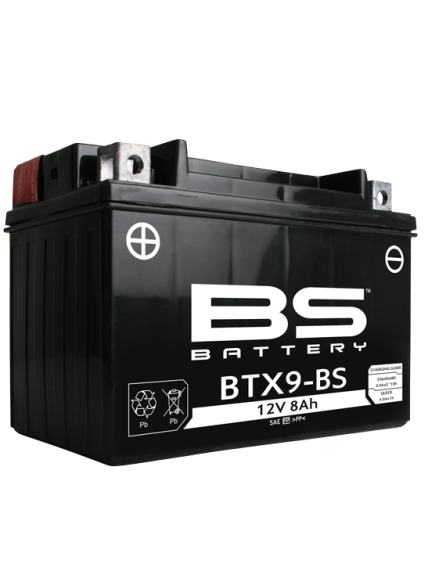 R/B V508012008A514 BS-BATTERY BTX9-BS 12V/8Ah moto (YTX9-4/YTX9-BS) Linhai M150, 200, 210