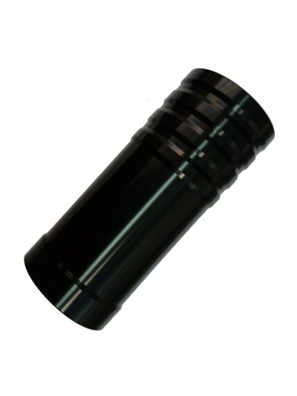 Reservoir: (T) (1.834 Bore, 4.000 TLG) Al 6061, Black Ano III, Threaded ID, Multi step CD, Reservoir: (T) (1.834 Bore, 4.000 TLG) Al 6061, Black Ano III, Threaded ID, Multi step CD,