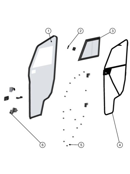 Right Window Assembly for Linhai UTV 520/550/570 T-BOSS 1 Right Window Assembly for Linhai UTV 520/550/570 T-BOSS 1