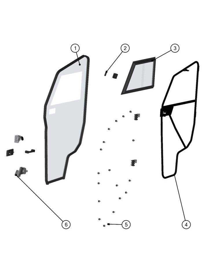 Right Window Assembly for Linhai UTV 520/550/570 T-BOSS 1 Right Window Assembly for Linhai UTV 520/550/570 T-BOSS 1