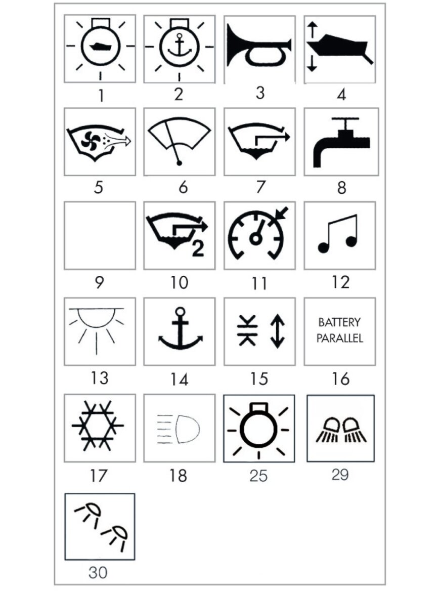 Rocker switch w. icon
