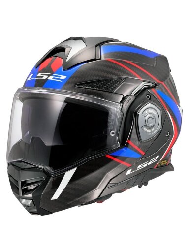 ŠALMAS LS2 FF901 ADVANT X CARBON FUTURE II – BALTA / MĖLYNA SPALVA