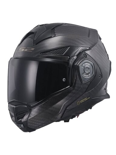 ŠALMAS LS2 FF901 ADVANT X SOLID CARBON – BLIZGI JUODA SPALVA