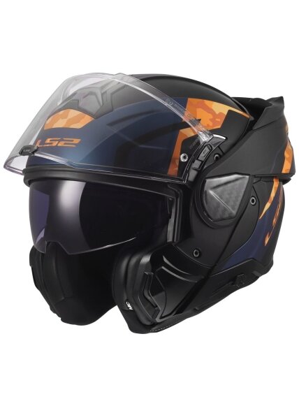 ŠALMAS LS2 FF910 ADVANT II GLIDE – JUODA / ORANŽINĖ SPALVA ŠALMAS LS2 FF910 ADVANT II GLIDE – JUODA / ORANŽINĖ SPALVA