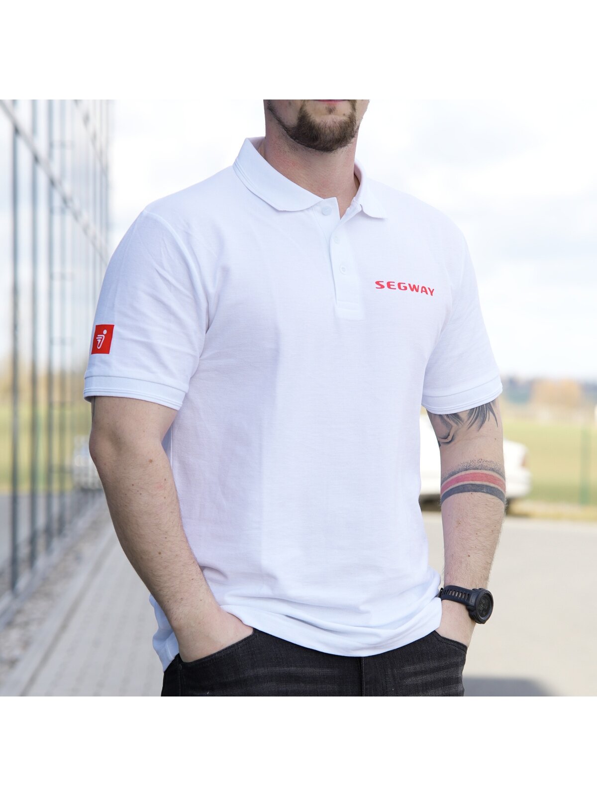 SEGWAY POWERSPORTS White Men Polo T-shirt 1