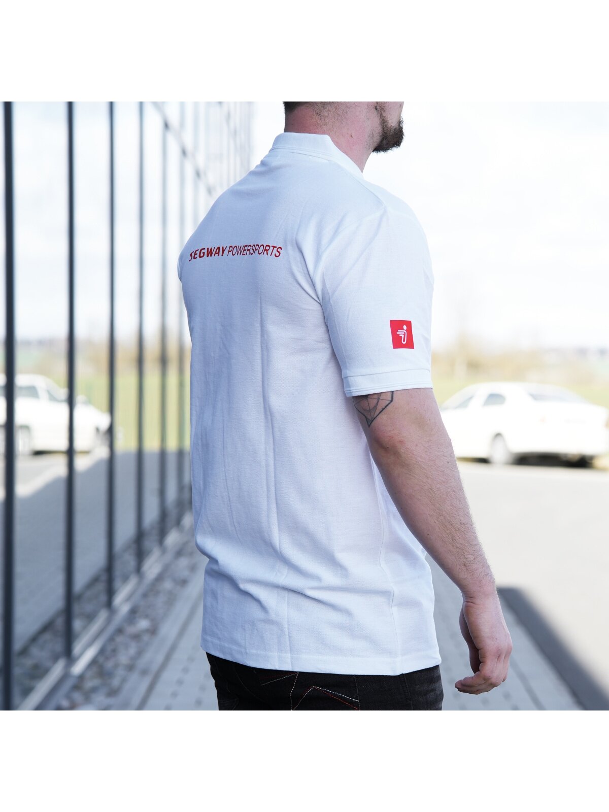 SEGWAY POWERSPORTS White Men Polo T-shirt 3 SEGWAY POWERSPORTS White Men Polo T-shirt 3