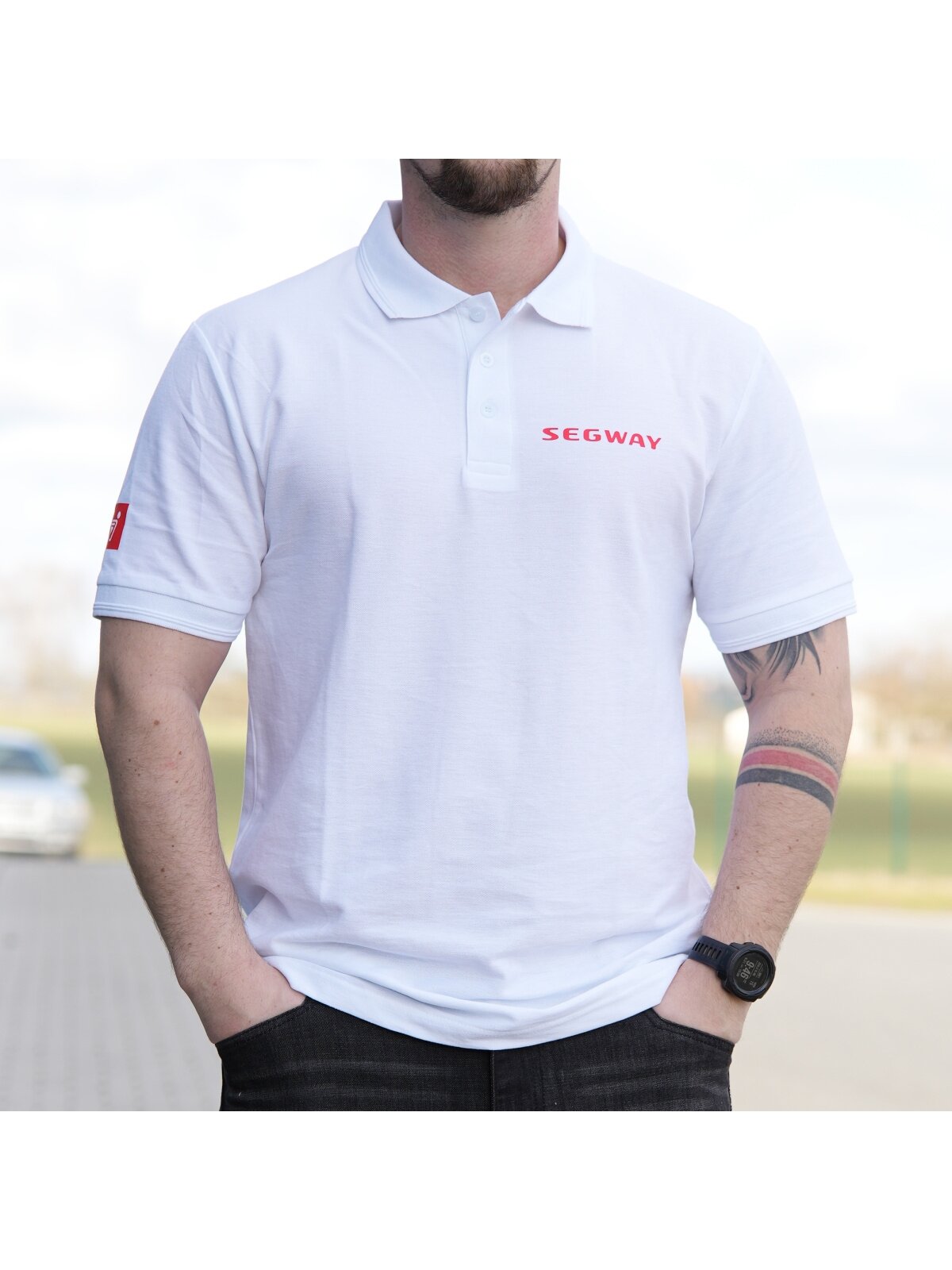 SEGWAY POWERSPORTS White Men Polo T-shirt