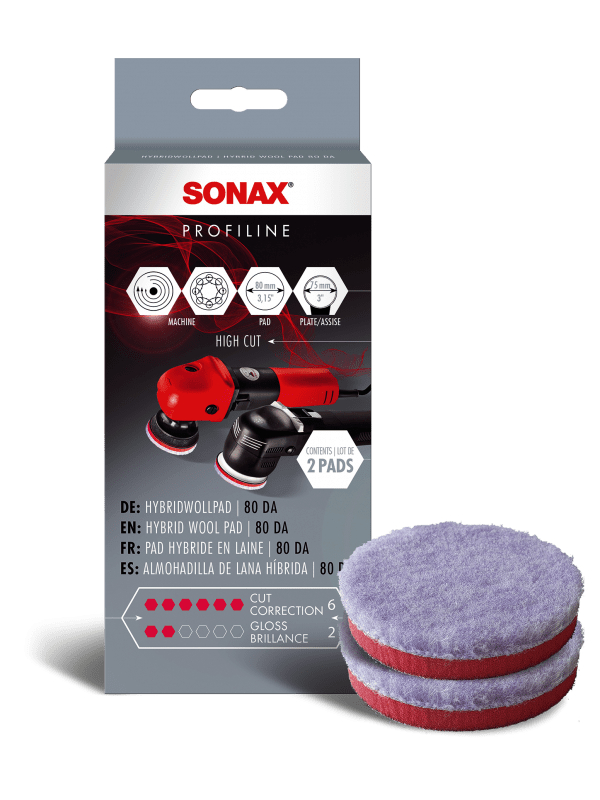 SONAX HIBRIDINIS AVIKAILIO POLIRAVIMO PADAS, 80MM, 2VNT SONAX HIBRIDINIS AVIKAILIO POLIRAVIMO PADAS, 80MM, 2VNT