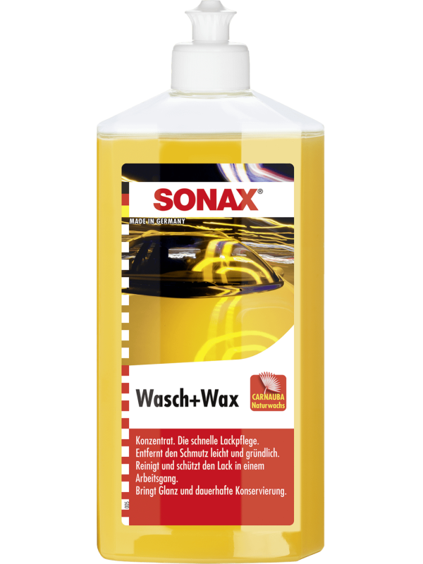SONAX ŠAMPŪNAS SU VAŠKU "WASH & WAX", 500ML SONAX ŠAMPŪNAS SU VAŠKU "WASH & WAX", 500ML