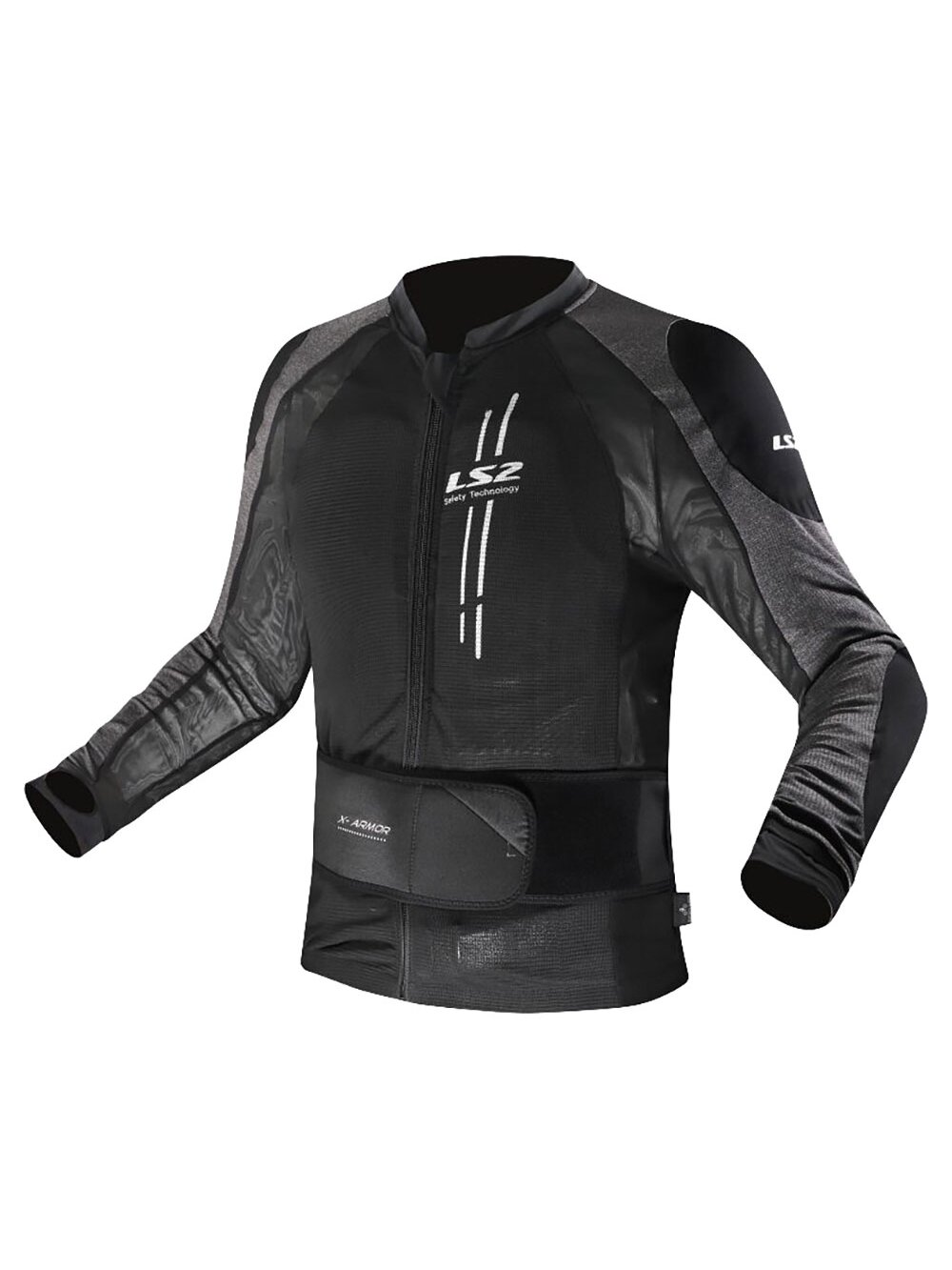 STRIUKĖ LS2 X-ARMOR VYRAMS – JUODA / SIDABRINĖ