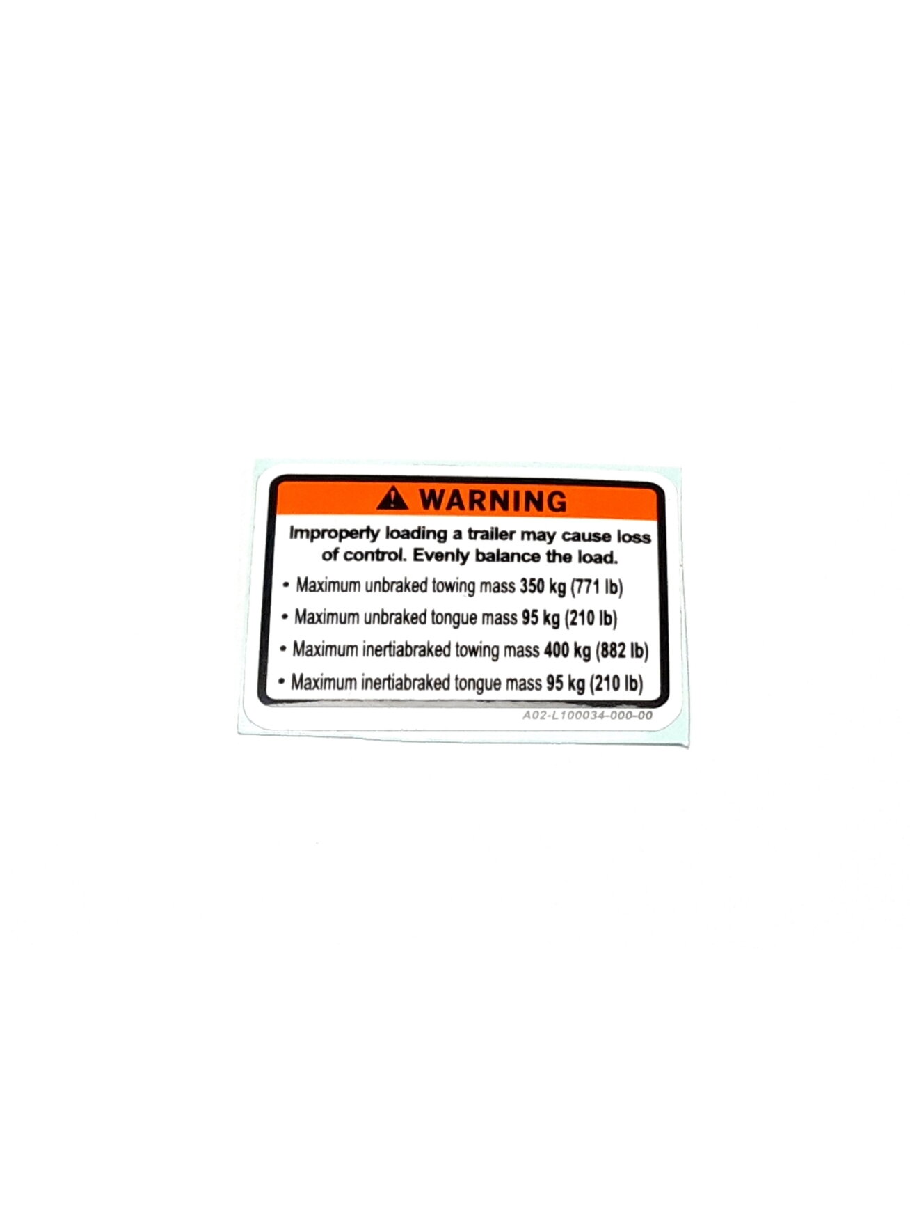 TOWING LABEL,LONG