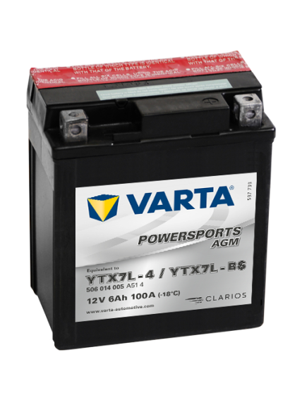 Varta 12V/6Ah - moto LF (YTX7L-4/YTX7L-BS) Varta 12V/6Ah - moto LF (YTX7L-4/YTX7L-BS)