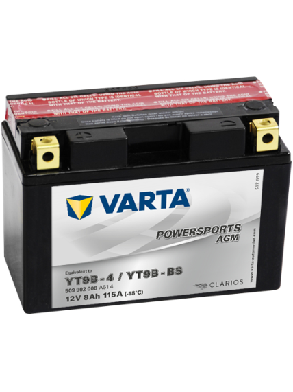 Varta 12V/8Ah - moto LF (YT9B-4/YT9B-BS)