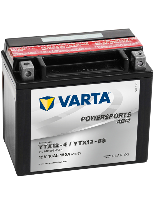 Varta 12V/10Ah-moto LF (YTX12-4/YTX12-BS)- all Access 400 (Tomahawk, Warrior, Max) Varta 12V/10Ah-moto LF (YTX12-4/YTX12-BS)- all Access 400 (Tomahawk, Warrior, Max)